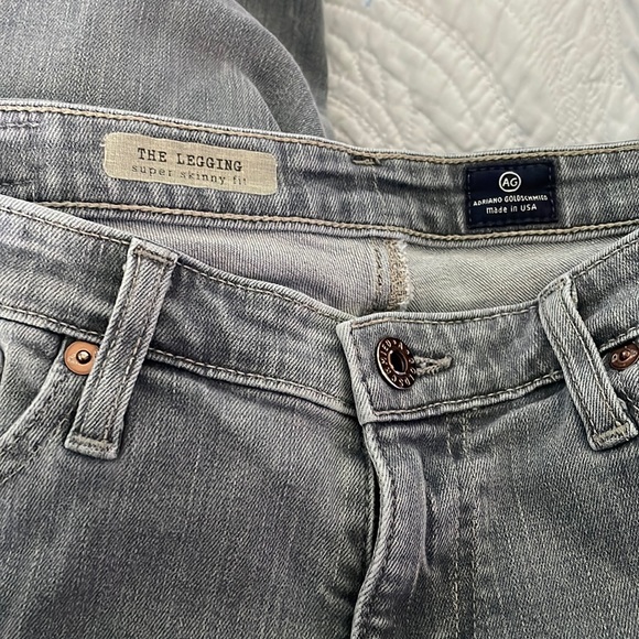 Adriano Goldschmied The Legging Super Skinny Fit Jeans Gray Wash Size 28 - Picture 3 of 10